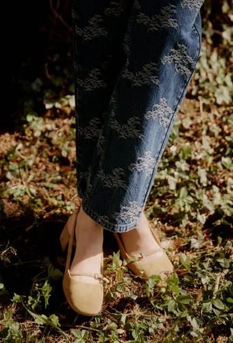 Slingback à talon en cuir - MONOPRIX PREMIUM - Modalova