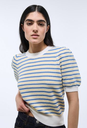 Pull manches courtes à rayures - MONOPRIX - Modalova