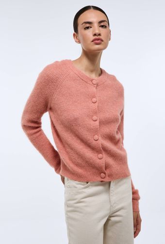 Cardigan en côte perlée contenant de l'alpaga - MONOPRIX - Modalova