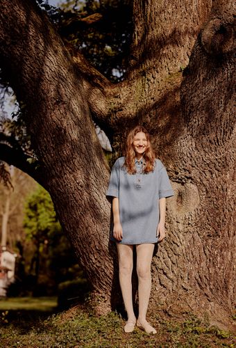 Robe courte en denim en coton - MONOPRIX - Modalova