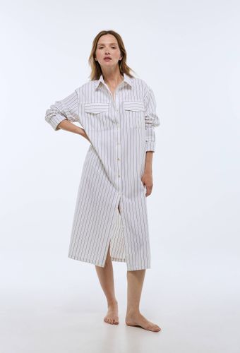 Chemise de nuit rayée en coton bio GOTS - MONOPRIX - Modalova