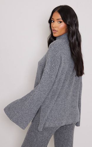 Charcoal Synthétiquell Oversize En Maille Côtelée Luxe Tall | Taille Large - PrettyLittleThing - Modalova