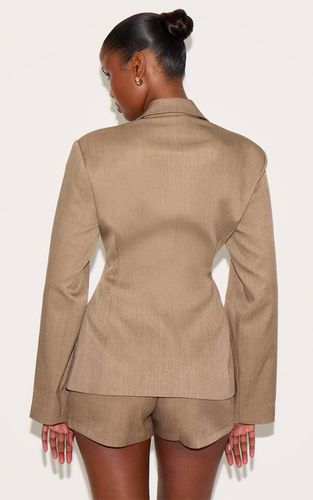 Light Brown Ensemble Coordonné Blazer Ajusté Tissé Avec Taille Cintrée | Taille 32 - PrettyLittleThing - Modalova
