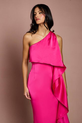Robe Longue Satinée Asymétrique À Effet Cascade Petite Taille | Taille 36 - Coast - Modalova