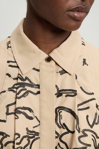 Haut À Col En Lin Avec Sequins Mats | Taille 18 - KarenMillen - Modalova