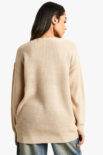 V Col Pull-over Oversized | Taille Medium - boohoo - Modalova