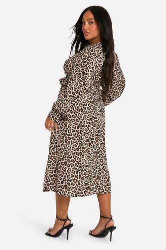 Robe Midi Portefeuille Tissé Plus | Taille 48 - boohoo - Modalova