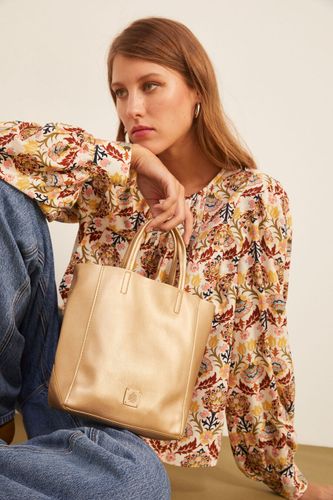 Sac mini shopping métallisé - Springfield - Modalova