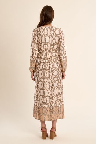 Longue robe portefeuille, imprimée - Molly Bracken - Modalova