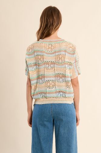 Maille ajourée manches courtes, rayée multicolore - MOLLY BRACKEN - Modalova