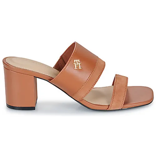 Sandales LEATHER SUEDE BLOCK HEEL MULE - Tommy Hilfiger - Modalova