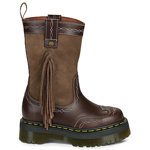 Bottes plates FRINGE MID PULL ON BOOT DARK BROWN CLASSIC PULL UP+BRONX SUEDE - Dr. Martens - Modalova