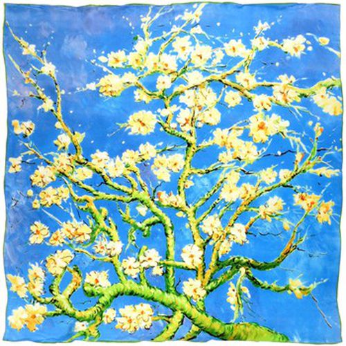Echarpe Carré de soie Van Gogh Amandiers en fleurs - Silkart - Modalova
