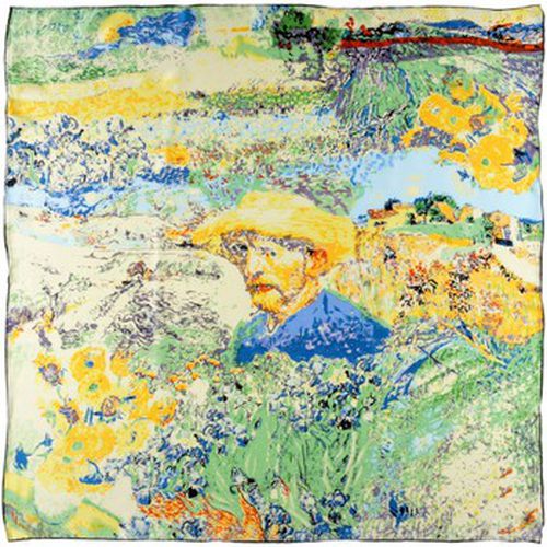 Echarpe Carré de soie - Hommage à Van Gogh - Silkart - Modalova