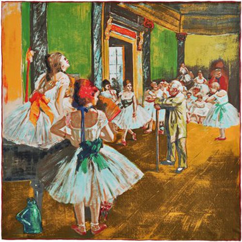 Echarpe Carré de soie Edgar Degas La classe de danse - Silkart - Modalova