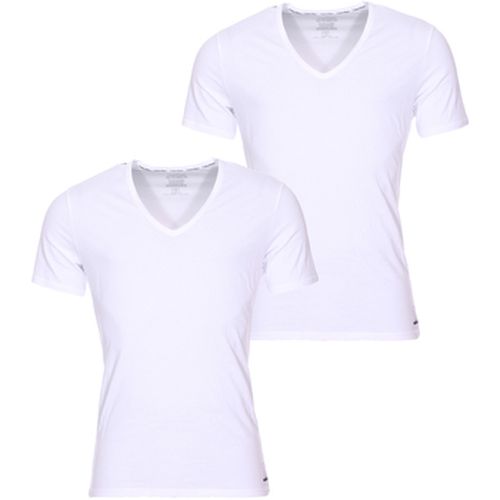 T-shirt Tee-shirts coton col V, lot de 2 - Calvin Klein Jeans - Modalova