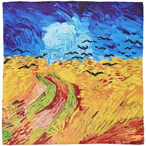 Echarpe Carré de soie Van Gogh Champ de blé aux corbeaux - Silkart - Modalova
