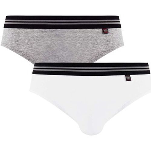 Boxers Lot de 2 slips gris chiné blanc Gentleman - Pomm'poire - Modalova