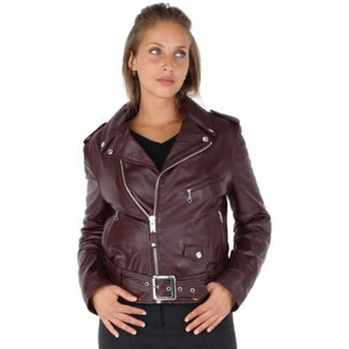 Blouson Blouson perfecto en cuir agneau ref_31135 Plum - Schott - Modalova