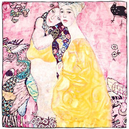 Echarpe Carré de soiet Gustav Klimt Le Amiche - Silkart - Modalova