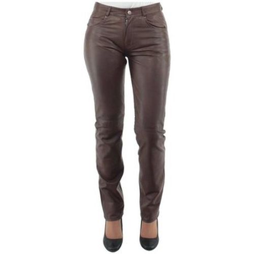 Pantalon Pantalon slim wody en cuir ref 33425 chataigne - Giorgio - Modalova