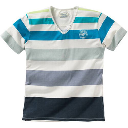 Polo T-Shirt STARO RayÃ© Bleu Blanc - Kaporal - Modalova