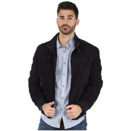 Blouson Veste en cuir agneau velours ref_hei28 - Pallas Cuir - Modalova