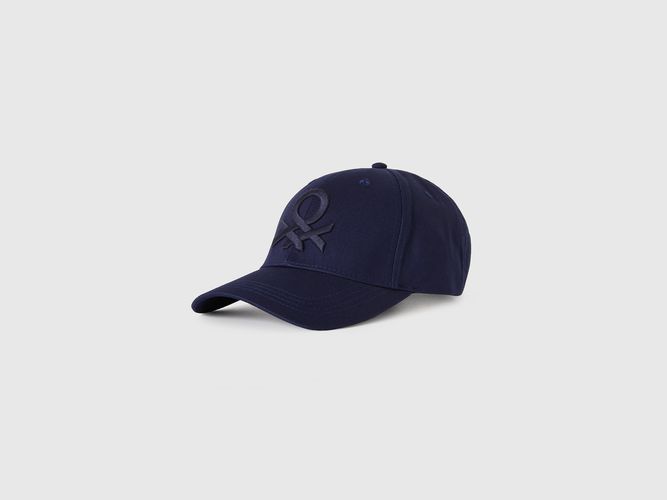 Benetton, Cappello Baseball Con Logo Ricamato, taglia U, Blu Scuro, Uomo - United Colors of Benetton - Modalova