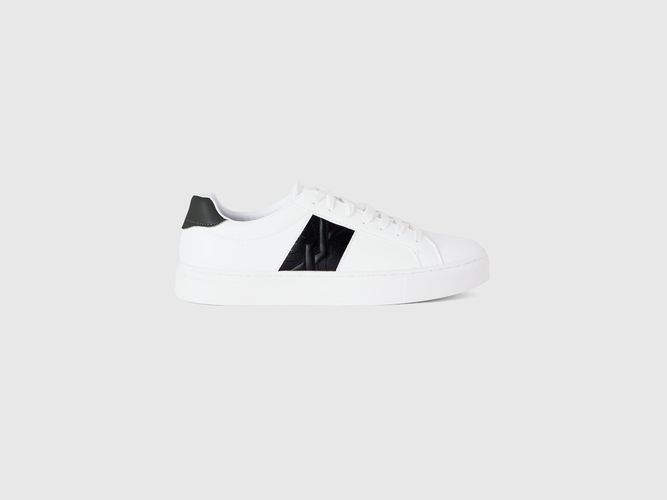Benetton, Sneakers Basse Con Logo Nero, taglia 44, Nero, Uomo - United Colors of Benetton - Modalova