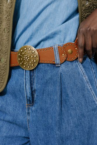 Ceinture à large boucle Camel L - Promod - Modalova