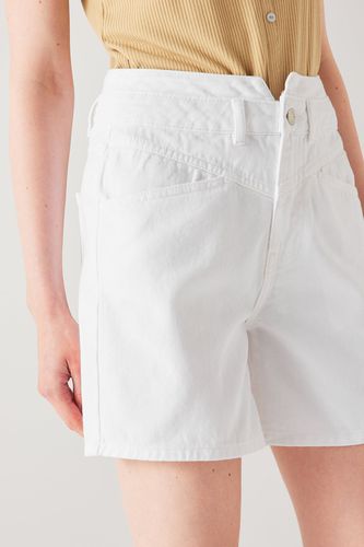 Short taille haute en jean Ecru 34 - Promod - Modalova