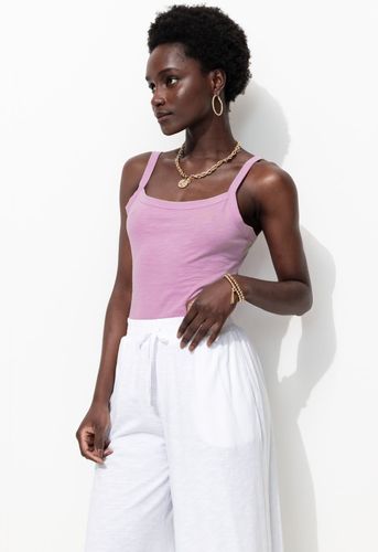 Débardeur en jersey uni Lilas M - Promod - Modalova