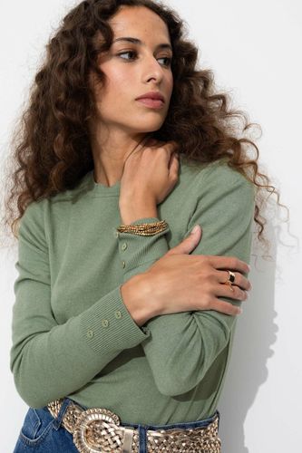 Pull fin col rond Kaki XL - Promod - Modalova