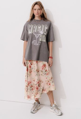 Jupe midi asymétrique imprimée Imprimé rose S - Promod - Modalova