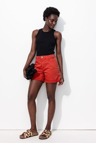 Short en toile unie Rouge 44 - Promod - Modalova