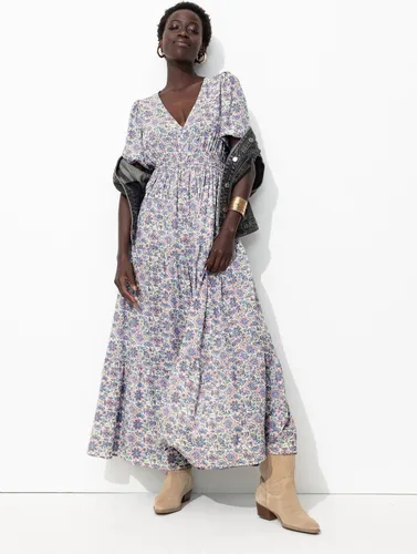 Robe longue imprimée Imprimé écru - Promod - Modalova