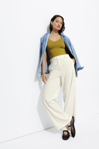 Pantalon de tailleur uni Ecru 46 - Promod - Modalova