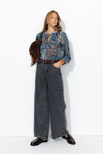 Chemise en voile imprimé Imprimé bleu L - Promod - Modalova