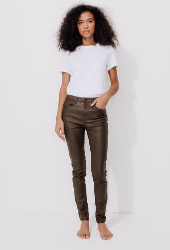 Jean skinny enduit GASPARD Chocolat 48 - Promod - Modalova