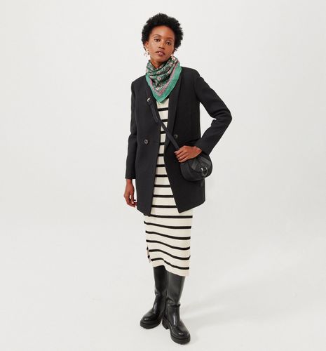 Manteau en laine GISELE court Noir 42 - Promod - Modalova