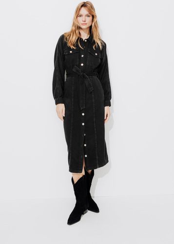 Longue robe en jean Noir 46 - Promod - Modalova