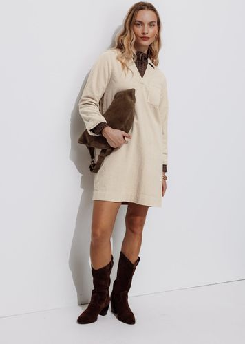 Robe-tunique en velours Beige 44 - Promod - Modalova