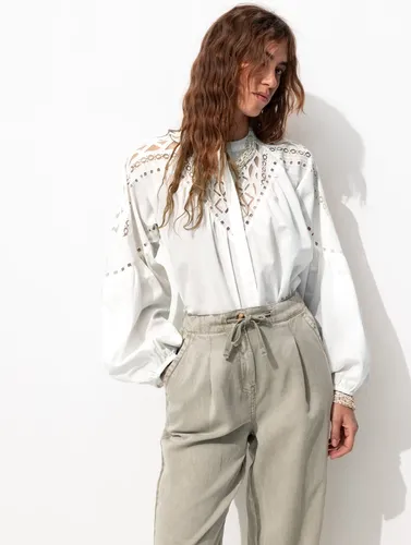 Promod Blouse brodée Femme Ecru 38 - Promod - Modalova