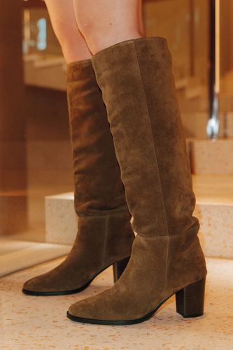 Bottes en cuir suédé 41 - Promod - Modalova