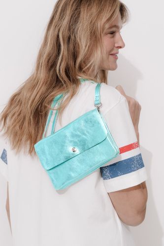 Sac en cuir pailleté Bleu Unique - Promod - Modalova