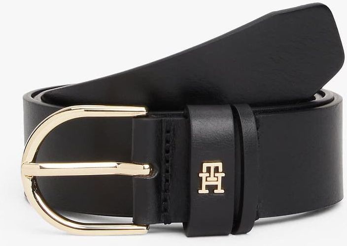 Essential - Ceinture en cuir avec boucle ovale - Noir Noir 90 cm female - Tommy hilfiger - Modalova