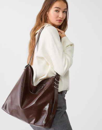 Bob en similicuir - Marron Marron M female - Stradivarius - Modalova