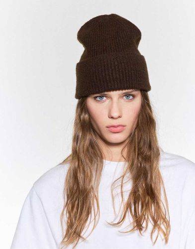 Pull & Bear - Bonnet en maille - Marron-Brown Brown M female - Pull&bear - Modalova