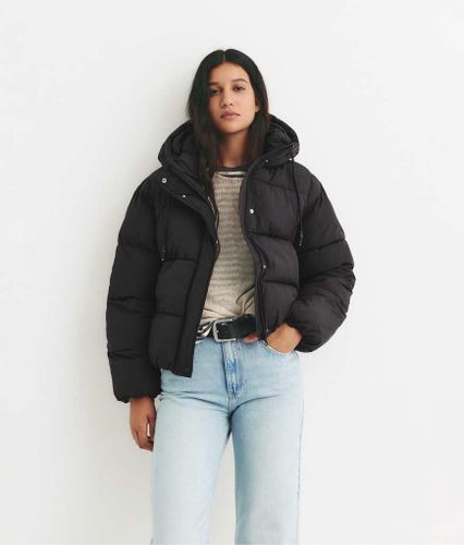 Pull & Bear - Doudoune courte Ã  capuche - Noir Noir XS female - Pull&bear - Modalova
