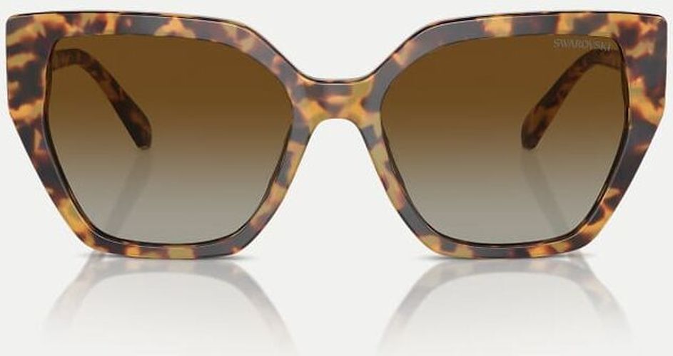 Lunettes de soleil irrÃ©guliÃ¨res polarisÃ©es avec verres marron - Havane moyen Marron M female - Swarovski - Modalova
